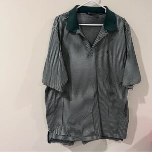 Polo Ralph Lauren Golf Polo Shirt Men’s XXL Pima Cotton Green Striped